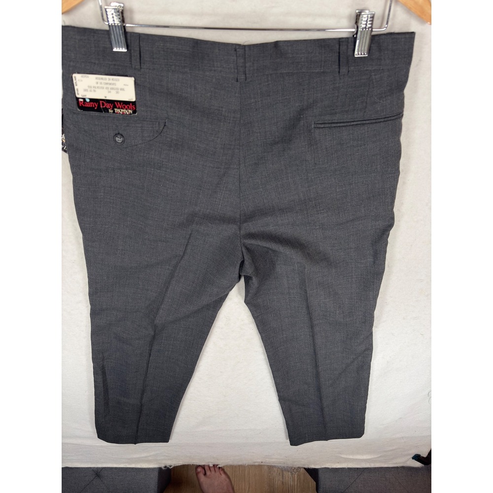 Adolfo Studio Mens Brown Pleated Dress Pants Italian Fabric Tweed Trousers 37x29
